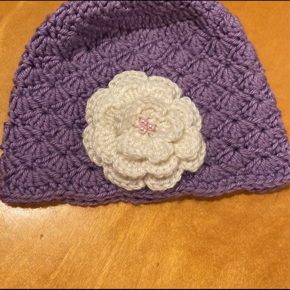 Girls crocheted beanies